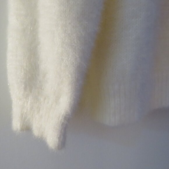 Z SUPPLY Alexa Eyelash Sweater in Vanilla Ice Neutral Lounge Soft - Size L - Picture 13 of 15